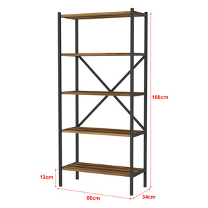 Konyhai polc Tomelilla 160x66x34 cm dió/antracit [en.casa]