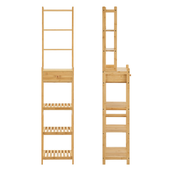 Bambuszpolc Siilinjärvi fiókkal natúr [en.casa] 