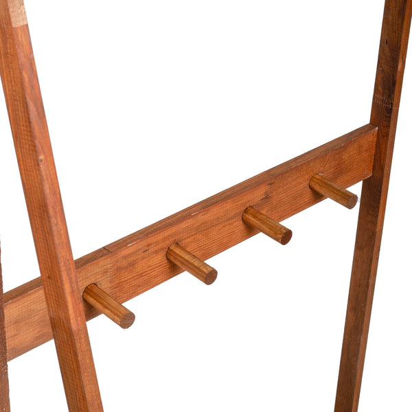 Ruhatartó állvány 8 ruhaakasztóval Middelfart 152 x 75 x 45 cm fa sötét árnyalat [en.casa] 