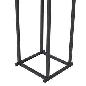 Tűzifaállvány Tibro acél 35x35x120 cm fekete [en.casa]
