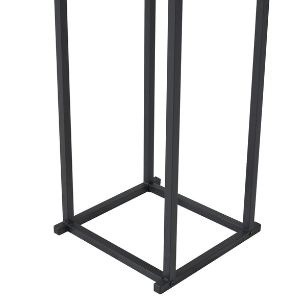 Tűzifaállvány Tibro acél 35x35x120 cm fekete [en.casa]
