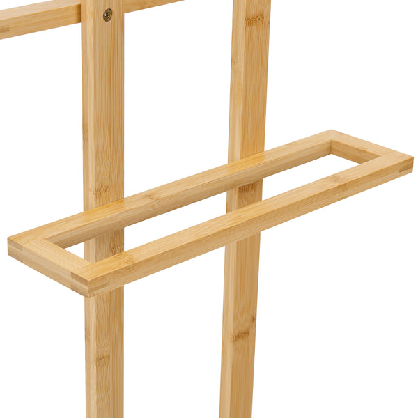 Törölközőtartó állvány Træna Bambusz [en.casa]