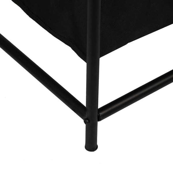 Szennyesruha gyűjtő Vamdrup 75x78x40 cm fekete négy zsákkal [en.casa] 