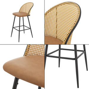 Bárszék Gausdal 2 db-os szett Barna / Fekete [en.casa]