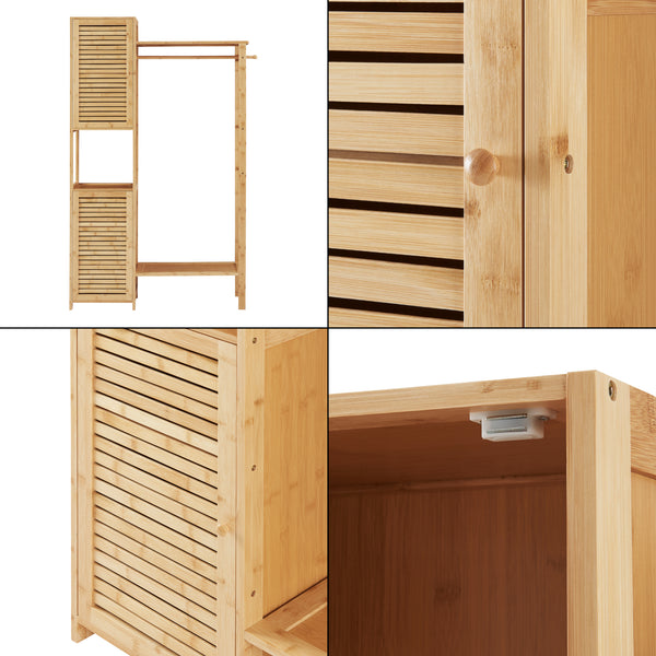 Ruhatartó állvány Oldsum bambusz [en.casa]