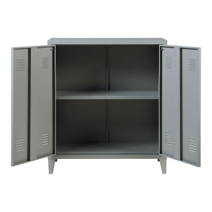 Fémszekrény Oripää 90x80x33 cm sötétszürke [en.casa]