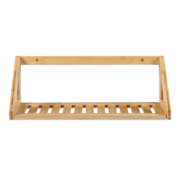 Fali polc 2 db-os szettben Gjerdrum 43x15x15cm bambusz [en.casa]