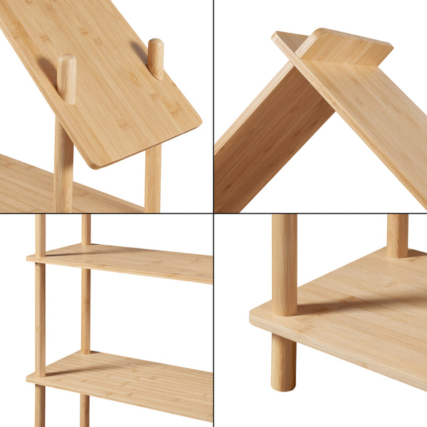 Házikó formájú gyerek könyvespolc Hamarøy 137x90x30cm [en.casa]