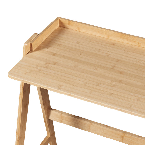 Bambusz íróasztal Härryda 107x47x81cm natúr [en.casa]