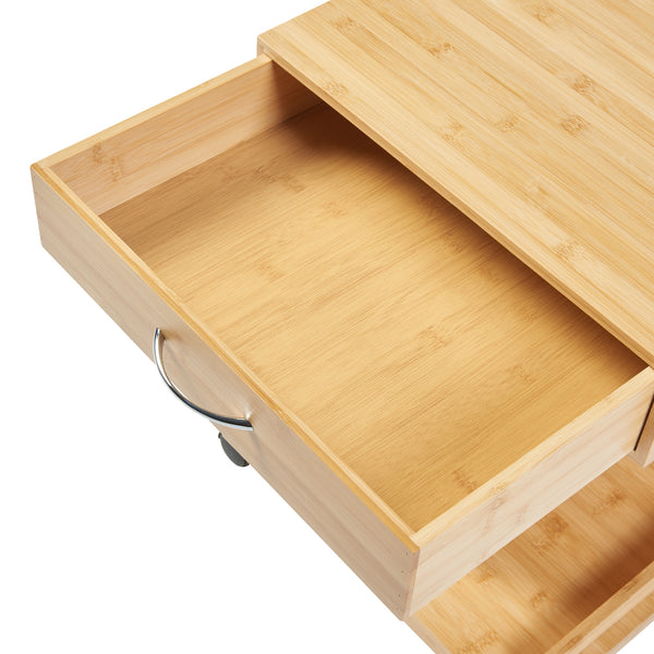 Gurulós kisasztal Jokkmokk 56,5x43x43 cm bambusz [en.casa]