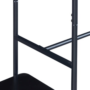 Ruhatartó állvány Bø 150x100x34cm fekete [en.casa]