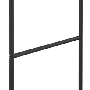 Törölközőtartó létra Bodø acél 176x38 cm fekete [en.casa]