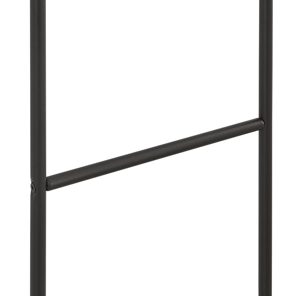 Törölközőtartó létra Bodø acél 176x38 cm fekete [en.casa]