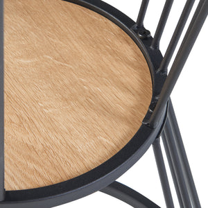 Kisasztal Fossbergom fekete/tölgyfa-hatású [en.casa]