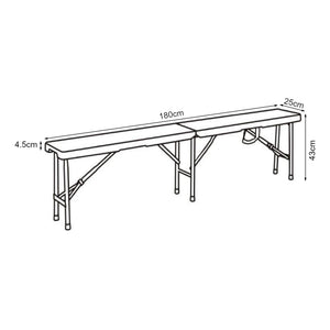 Összecsukható kemping pad 2 darabos szett Ljusnarsberg fehér [en.casa]