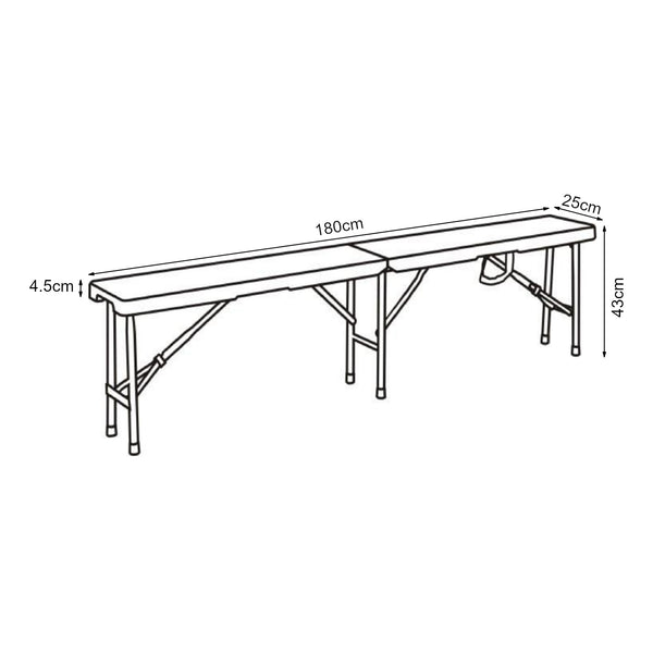 Összecsukható kemping pad 2 darabos szett Ljusnarsberg fehér [en.casa]