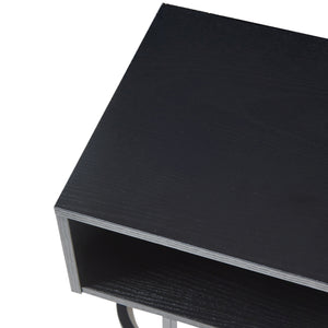Fali polc Gauldal 57x30x32 cm fekete [en.casa]