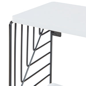 Fali polc Moss 39x18x23 cm fekete/fehér [en.casa]