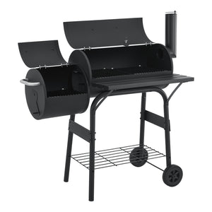 Füstölő grill Arielli 115x110x64cm fekete [casa.pro]