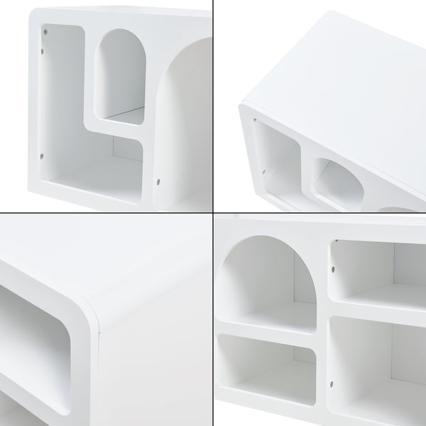 TV-állvány Vågå 140x40x48 cm fehér [en.casa]