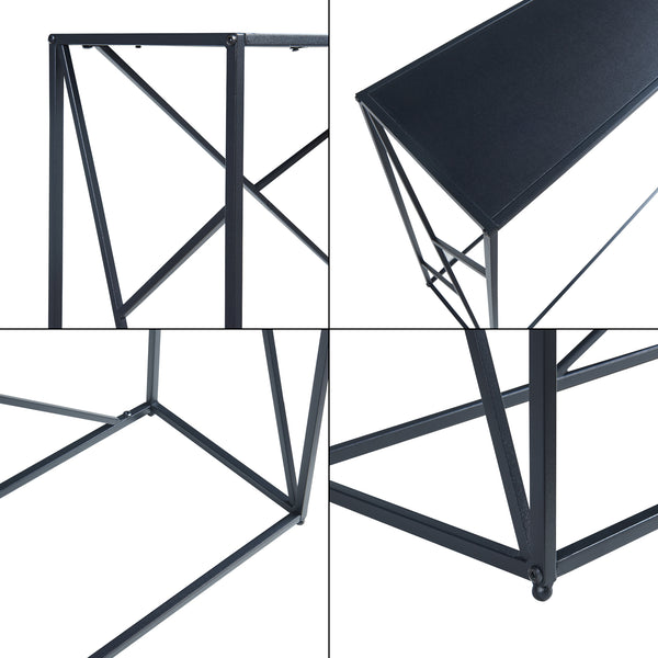 Konzolasztal Rättvik 120x30x80 cm fekete [en.casa]