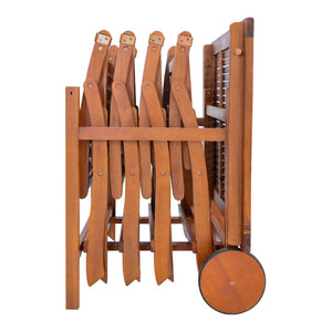 Kerti étkező garnitúra Ancarano 5 részes akácfa FSC® tanúsítvánnyal [en.casa]