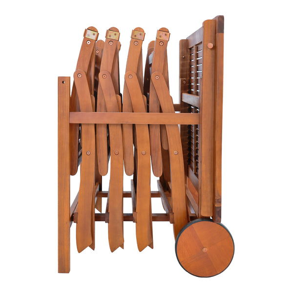 Kerti étkező garnitúra Ancarano 5 részes akácfa FSC® tanúsítvánnyal [en.casa]