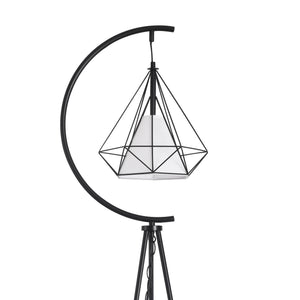 Állólámpa Austell fém 171cm fekete/fehér [lux.pro]