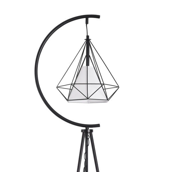 Állólámpa Austell fém 171cm fekete/fehér [lux.pro]