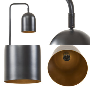Állólámpa Barnard fém 159 cm fekete [lux.pro]