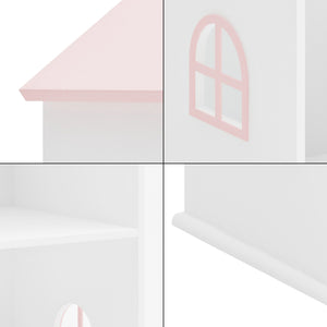 Gyerekpolc Vipsali 140x40x35 cm fehér/rózsaszín [en.casa]