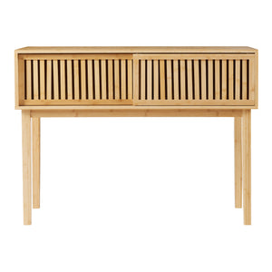Konzolasztal Ypäjä 110x39x81 cm bambusz [en.casa]