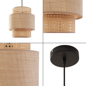 Függőlámpa Biggar rattan hatás/fonott minta [lux.pro]