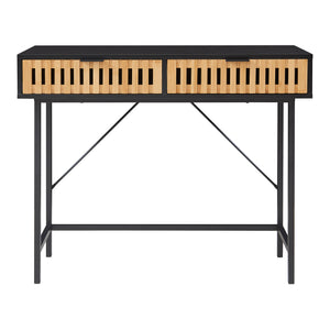 Konzolasztal Luniehti 100x40x75 cm fekete/natúr [en.casa]