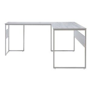 Íróasztal Karlstang L alakú 166x120x75 cm világosszürke [en.casa]