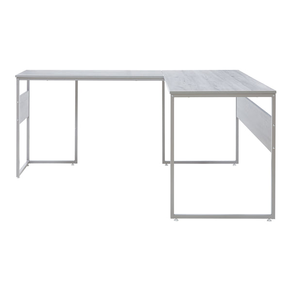 Íróasztal Karlstang L alakú 166x120x75 cm világosszürke [en.casa]