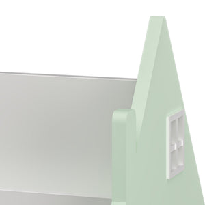 Gurulós gyerekpolc Vipsali 50x33x34 cm mentazöld/fehér [en.casa]