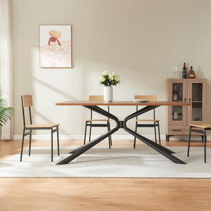 Asztalváz Havosanlurg acél 160x70x72 cm fekete [en.casa]