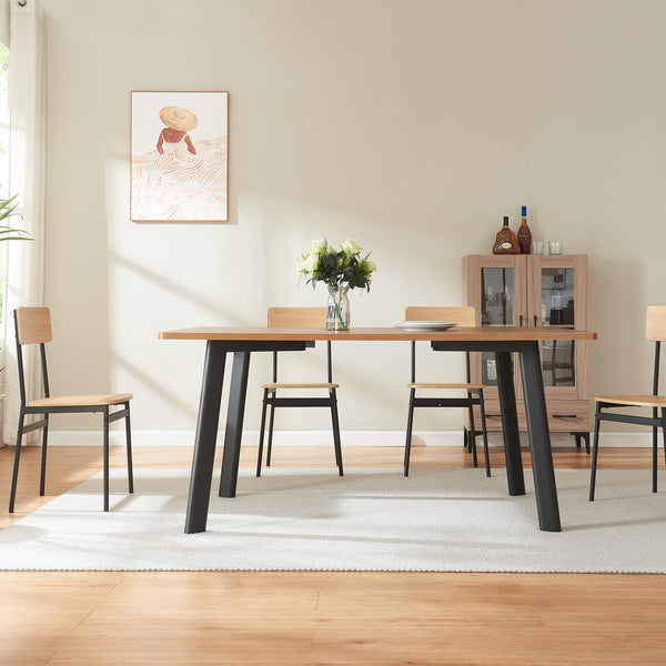 Asztallábak Hostang 4db-os szett 50x8x71 cm fekete [en.casa]