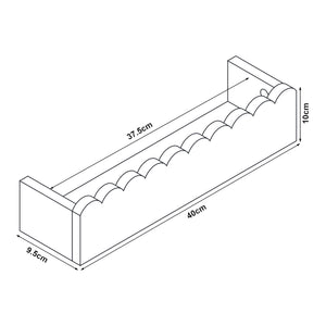 Gyerek fali polc 2db-os szett Vestnes 40x10x10 cm vattacukor [en.casa]