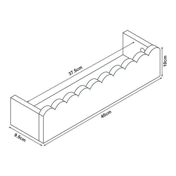 Gyerek fali polc 2db-os szett Vestnes 40x10x10 cm vattacukor [en.casa]