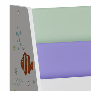 Gyerekpolc Hornnes 60x62x28 cm Aqua Dream-mintával [en.casa]