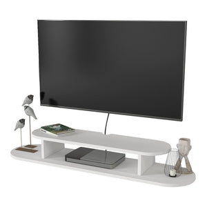 TV állvány falra Targema 120x30x16 cm fehér [en.casa]
