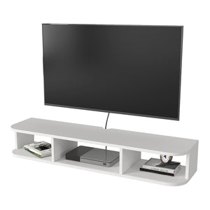 TV állvány falra Oundsvas 120x30x19 cm fehér [en.casa]