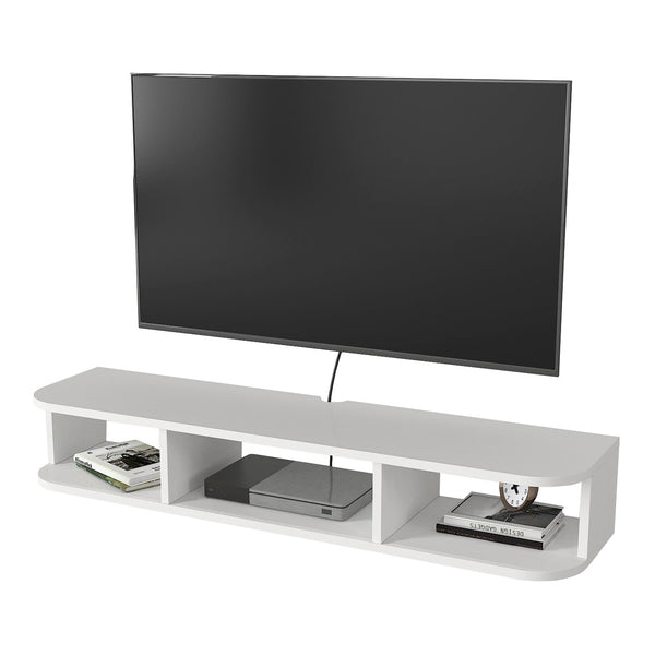 TV állvány falra Oundsvas 120x30x19 cm fehér [en.casa]