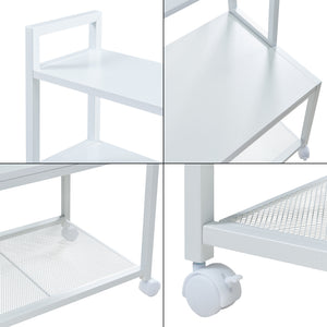 Irodai gurulós polc Svanaldsvipp 100x55x38 cm fehér [en.casa]