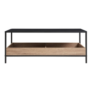 Dohányzóasztal Belana 100x48x39 cm fekete/tölgyfa hatású [en.casa]