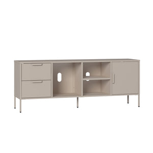 TV szekrény Kliri acél 150x35x58 cm teveszín [en.casa]