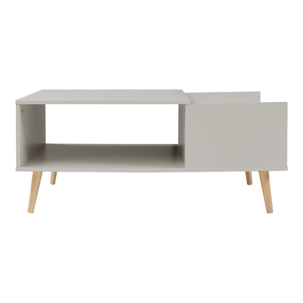 Dohányzóasztal Hallevil fiókkal 106x59x44 cm világosszürke [en.casa]