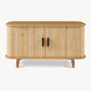 Cipősszekrény ülőpárnával Tvedestrand 50x80x40 cm bambusz/beige [en.casa]